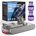 8000mAh V11 Battery Replacement Compatible with Dyson V15 Button Click in Installation Style Battery V11 Extra/Absolute/Animal/Outsize/V15/SV15/SV16 970425-01 Vacuum Cleaner (Not for Screw-in Models)