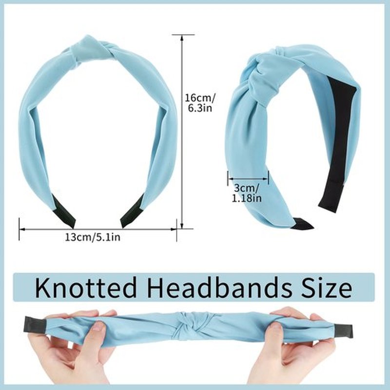obeoby 8Pcs Girls Headbands, Knotted Headbands for Teen Girls Summer Outdoor Outfit Light Multicolor Series Easter Basket Stuffers Hair Accessories Trendy Stuff