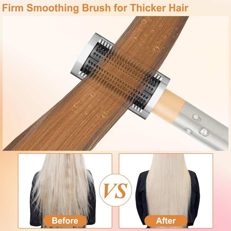 ZEPHBLOW Firm Smoothing Brush for Dyson Airwrap, Hair Stying Drying Comb for Frizee-Prone Hair to Smoothing and Straight, Replacement Attachment for Part No.971892-08