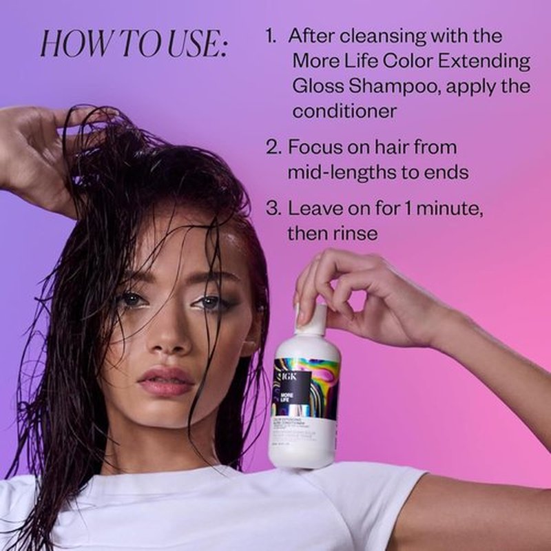 IGK MORE LIFE Color Extending Conditioner - Boost Gloss & Softness | Protects Color-Treated Hair