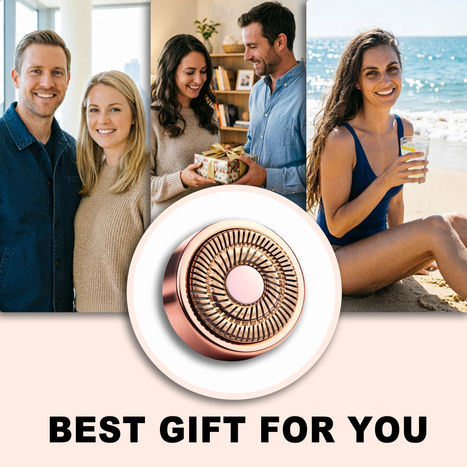 4 Packs Replacement Heads Compatible with Finishing Touch Flawless Gen 2 Facial Hair Remover, Rose Gold Replacement Blades for Women’s Facial Hair Removal Device