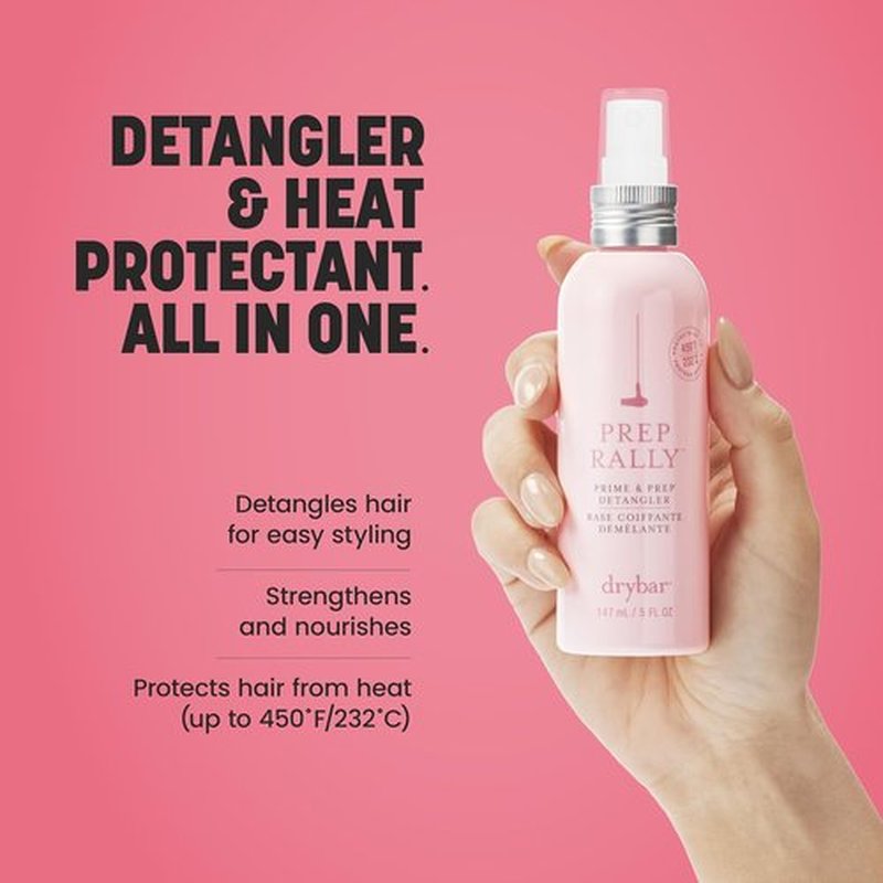 Drybar Prep Rally Prime & Prep Detangler - Nourishes & Detangles Hair for Soft, Manageable Locks
