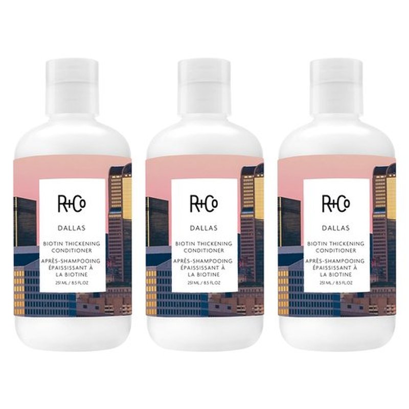 R+Co DALLAS Biotin Thickening Conditioner – 3 Pack, Volumizing & Nourishing Conditioner for Fuller, Stronger Hair