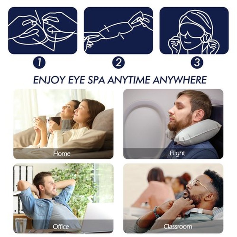 Jekeno Steam Eye Mask, 30 Packs Eye Masks for Dry Eyes, 40-60 Minutes Self Moist Warm Compress Heated Disposable Mask for Sleep, Spa Relaxing Trip Gifts, Travel Essentials for Women Men
