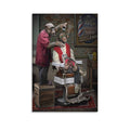 Barber Shop Monkey Haircuts Poster Decorative Painting Bathroom Decor Living Room Canvas Wall Art UnFramed,16x24inch(40x60cm)