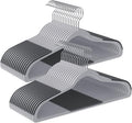 SONGMICS Plastic Coat Hangers - Space-Saving Design, Pack of 50, Light Gray & Dark Gray