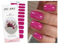JMEOWIO Gel Nail Stickers Glitter Pink Semi Cured Gel Nail Strips Wraps UV/LED Nails Art Design Decoration Accessories