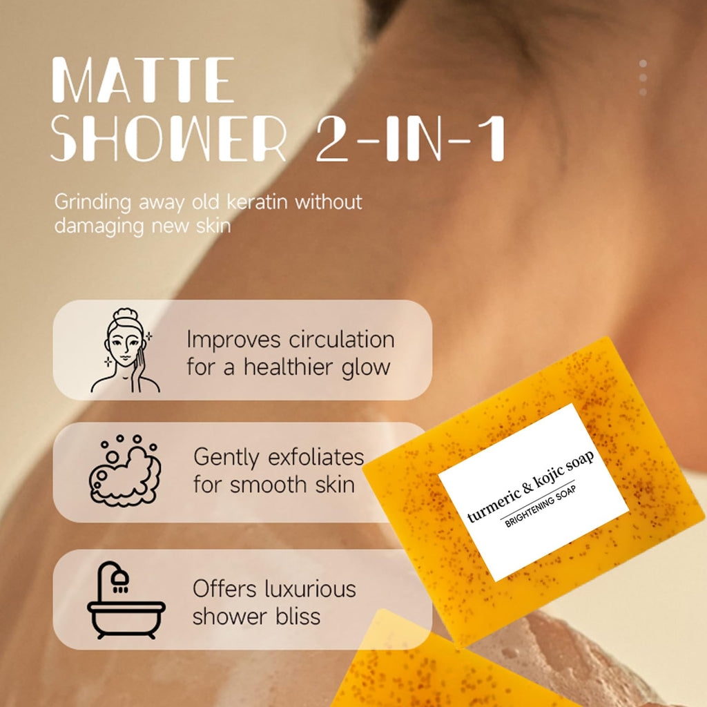 DENESTUP Turmeric Face Wash, Turmeric Wash and Care Turmeric Facial Cleanser, Gentle Cleansing Moisturizing Skincare Set for Face Soap Bar | Mousse Cleanser | Essential Oil /3 Piece Set