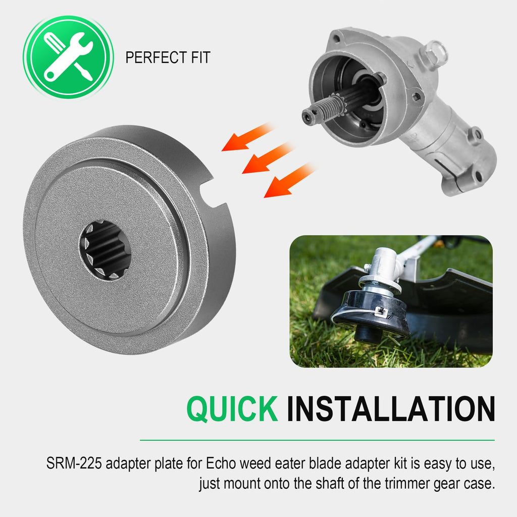 C535000210 Grass Trimmer Adapter Plate Fit for Echo String Trimmer Head, Blade Adapter Replacement Parts for Echo Blade Conversion Kits Used on SRM-225 SRM-280 SRM-266 SRM-210 SRM-211 SRM-251 SRM2620