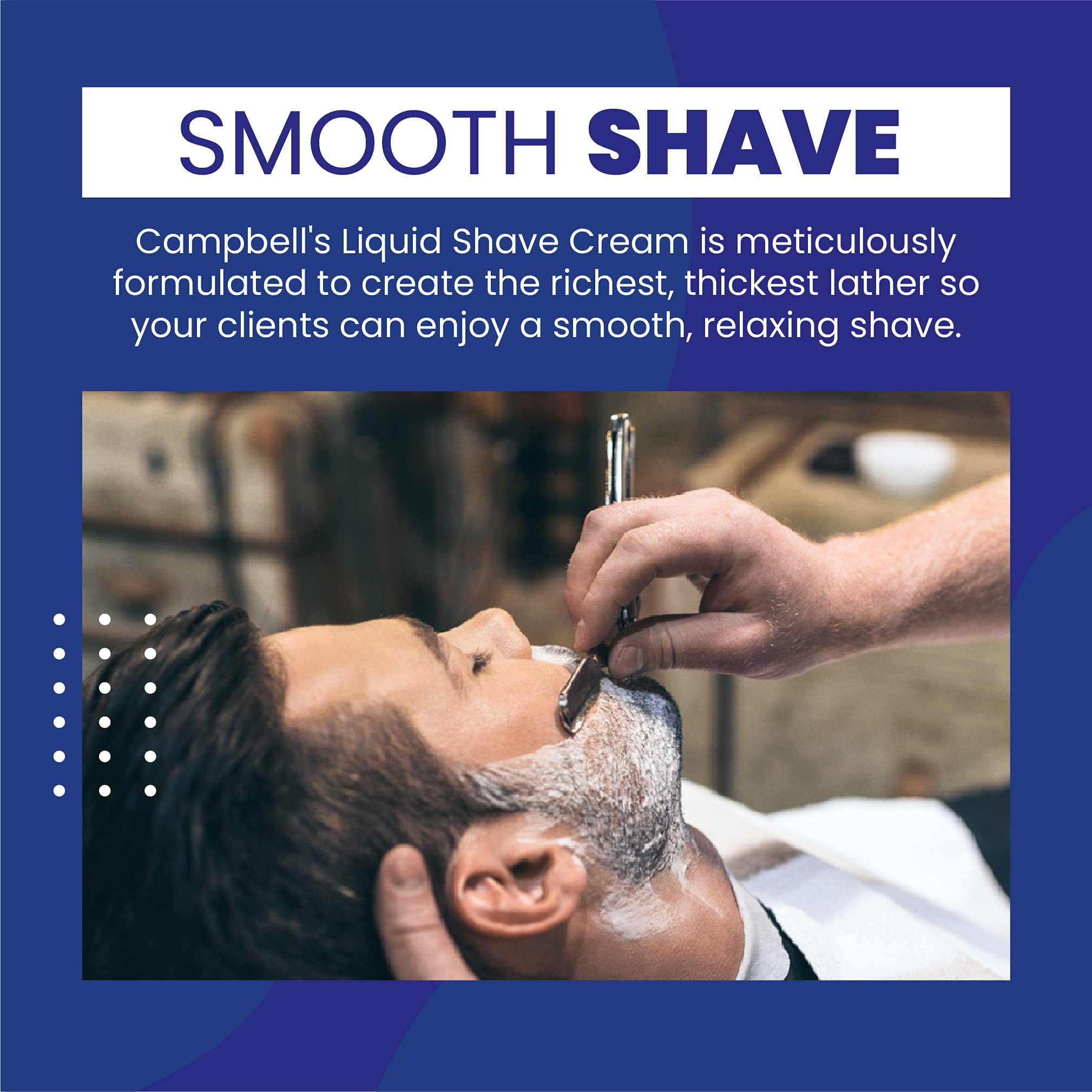 Campbell’s Liquid Shave Cream Lather, Barber Shaving Cream Lather, Professional Shaving Supplies and Products, 8 Ounces, (Pack of 3)