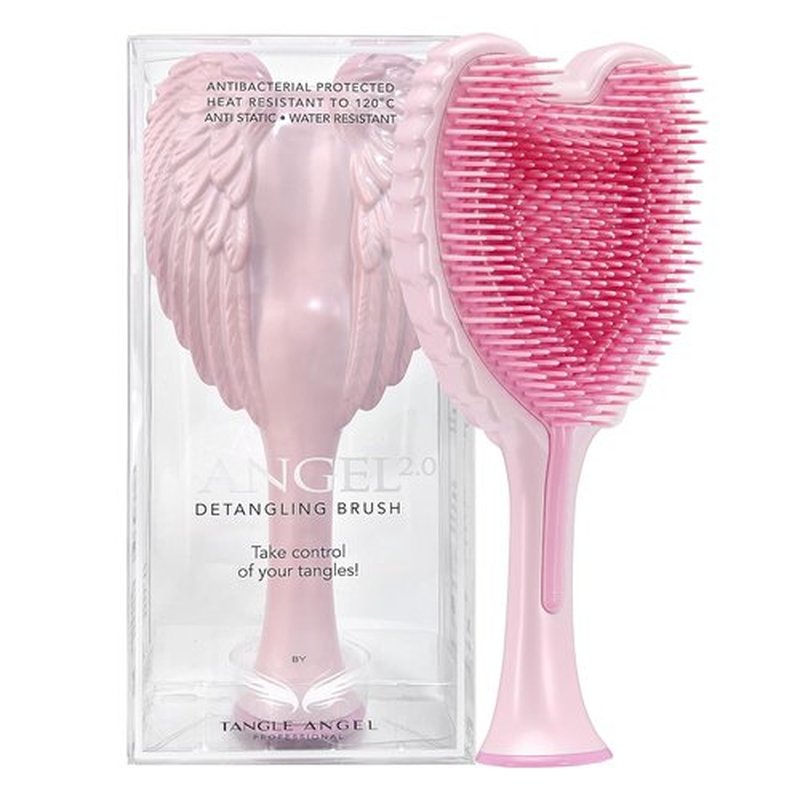 Tangle Angel Detangling Hair Brush - Anti-Static Wing Design for Effortless Styling | Gloss Pink