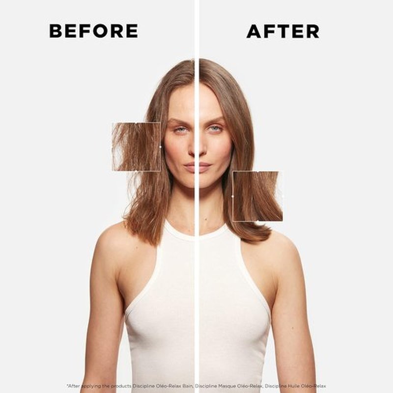 Kerastase Discipline Oleo-Relax Advanced Hair Oil - Anti-Frizz Conditioning Treatment | Moisturizes & Calms Dry Hair | 3.4 Fl Oz