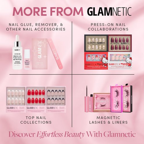 Glamnetic Press 'n Go Instant Nail Adhesive Tabs | Short Term Wear, Easily Removable & Less Damaging, Customized Fit | 90 Tabs