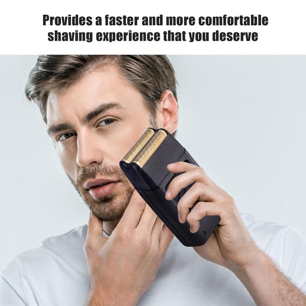 1 Pack Professional 5 Star Series Finale Shaver Replacement Foil and Cutter Bar Assembly Compatible With Wahl Shaver Foil 7031-100, 7043-100 Super Close Shaving Replacement Heads， (Black)