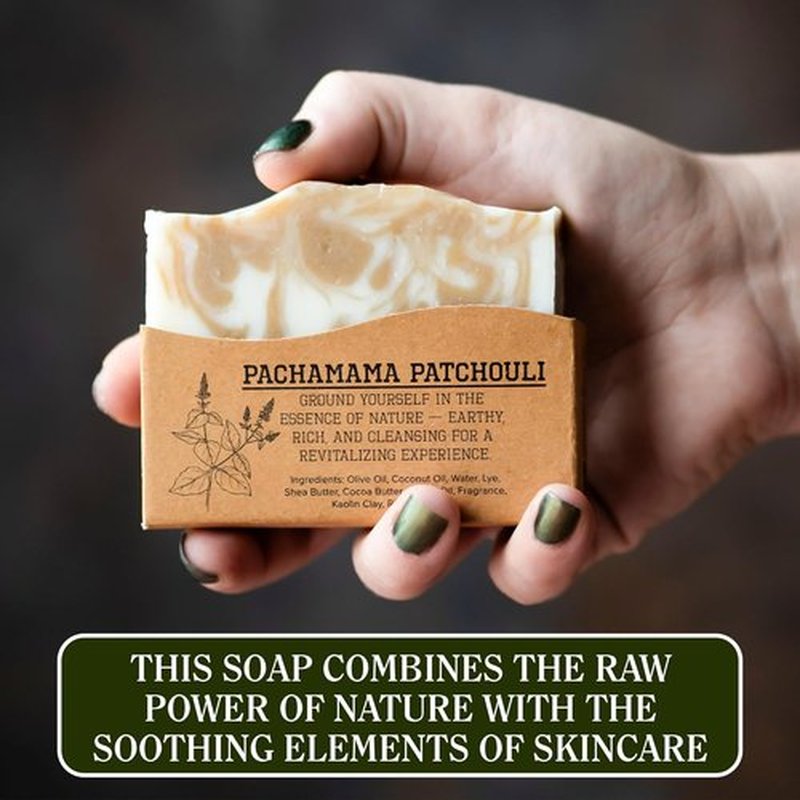 CompassSoap Pachamama Patchouli Bar Soap - Natural & Gentle Lather | 5 oz Pack of 2 for Men & Women