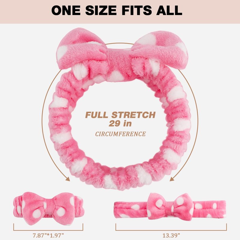 YOOVR 8pcs Spa Headband, Easter Basket Stuffers, Bulk Easter Mothers Day Gifts, Stocking Stuffers for Teen Girls Women, Skincare Makeup Face Wash Headband, Goodie Bags Gift Baskets Party Favors