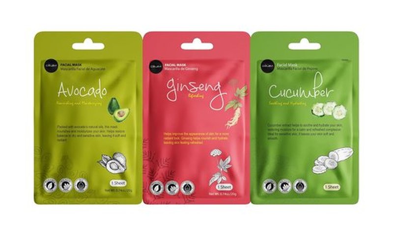 Celavi | Korean Moisturizing Facial Sheet Mask Variety Set - Classic 12 Count (Pack of 2)