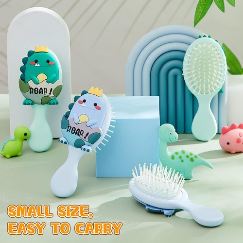 Tessco for you 2 Pcs Toddler Hair Brush for Toddler Boy Kids Ages 2-4+ Comb Brush for Girl Gentle Detangler Gift Wet & Dry Hair Soft Ball-tip Bristle for Sensitive Scalp Travel Spa Party Supply
