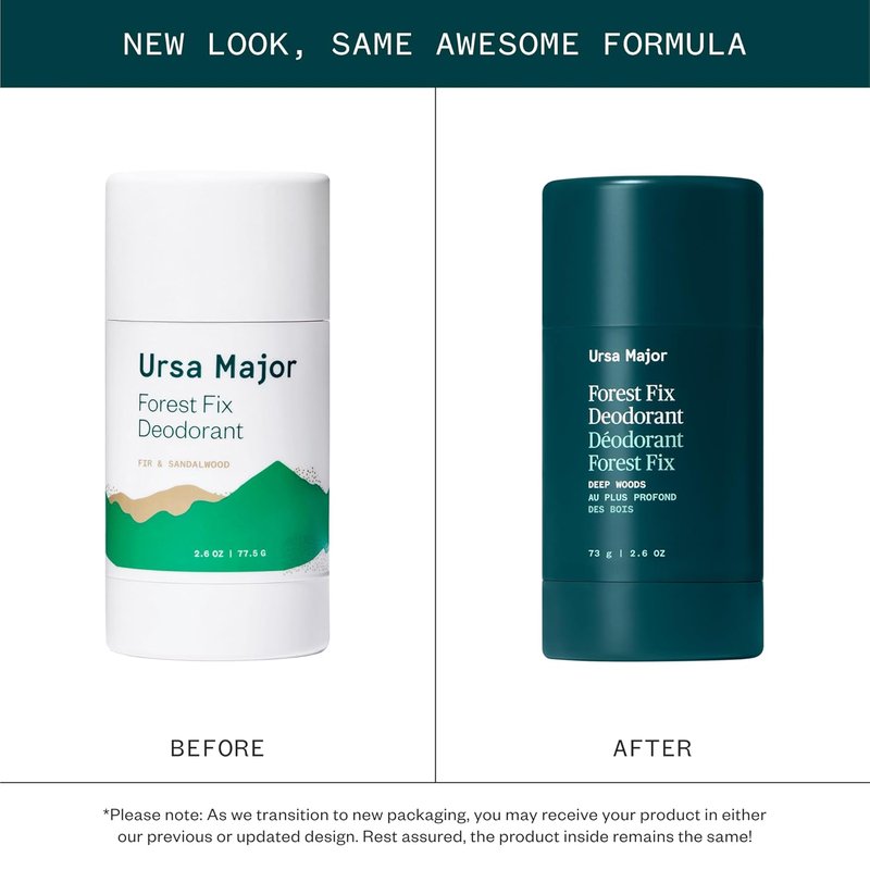 Ursa Major Natural Deodorant - Forest Fix | Aluminum-Free & Non-Staining | 2.6 Ounces