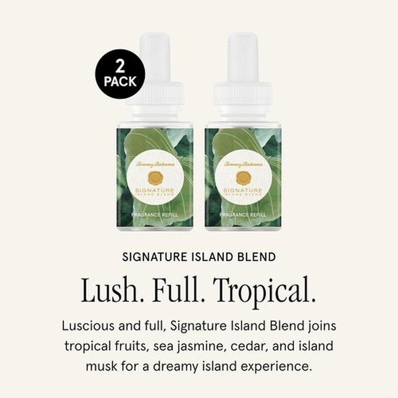 Tommy Bahama Home Scent Refill - Premium Air Diffuser Fragrance - Signature Island Blend - 2 Pack