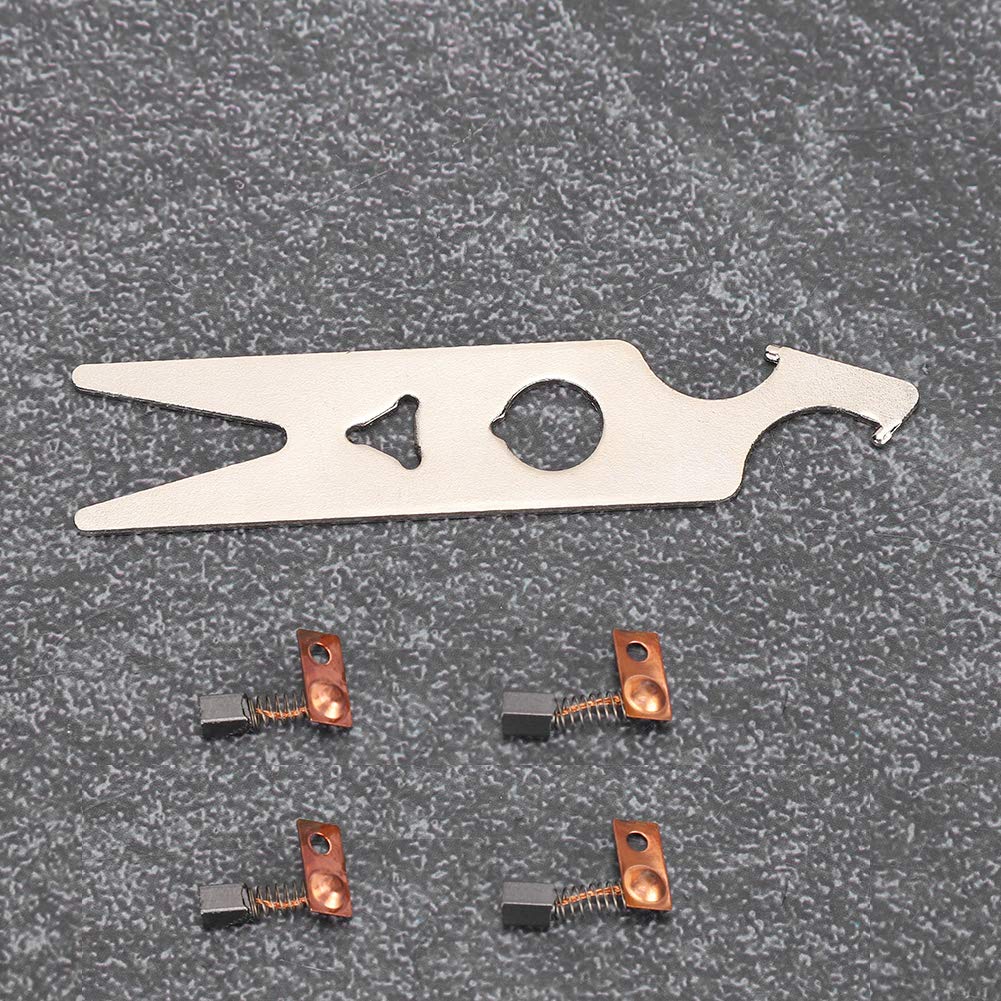 2 Pairs Nail Drill Carbon Brush, Nail Drill Machine Wrench, Alloy Nail Drill Handpiece Accessory, Manicure Polishing Machine Replacement Part