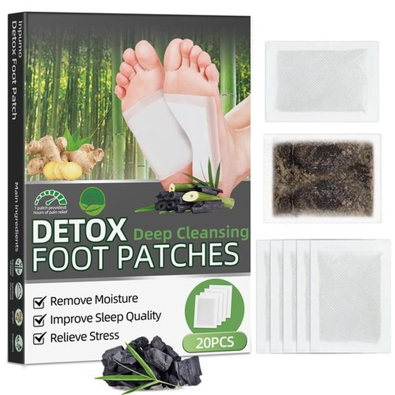Aarovibe Foot Pads(20 PCS), Deep Cleansing Foot Patches with Bamboo Vinegar and Ginger Powder, Relieve Stress, Improve Sleep and Relaxation, It is a Good Gift for Family Members