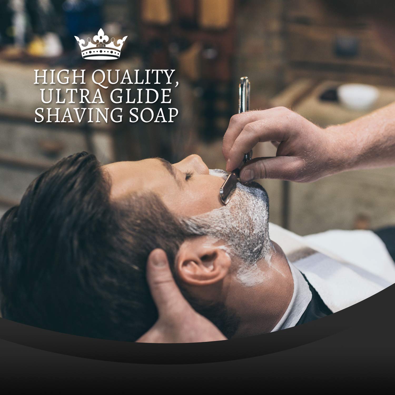 Henri et Victoria Shaving Soap For Men | Smooth Shave, Lathers Up Nicely, Long-Lasting Scent | Canadian Made by Skilled Artisan 114 g (4 oz) (Cognac and Cuban Cigars)