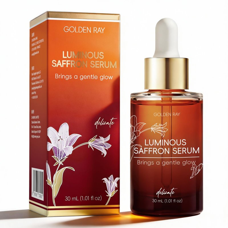 Saffron Serum for Face, Brightening & Discoloration Correcting Serum, Dark Spot Appearance Care, Radiance Booster for Dull Skin, Lightweight Facial Serum, Even-Looking Skin Tone, 1 fl oz