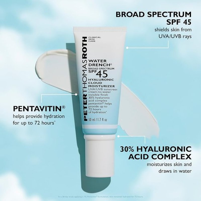 Peter Thomas Roth | Water Drench® SPF 45 Moisturizer with Hyaluronic Acid - Hydrating & Lightweight