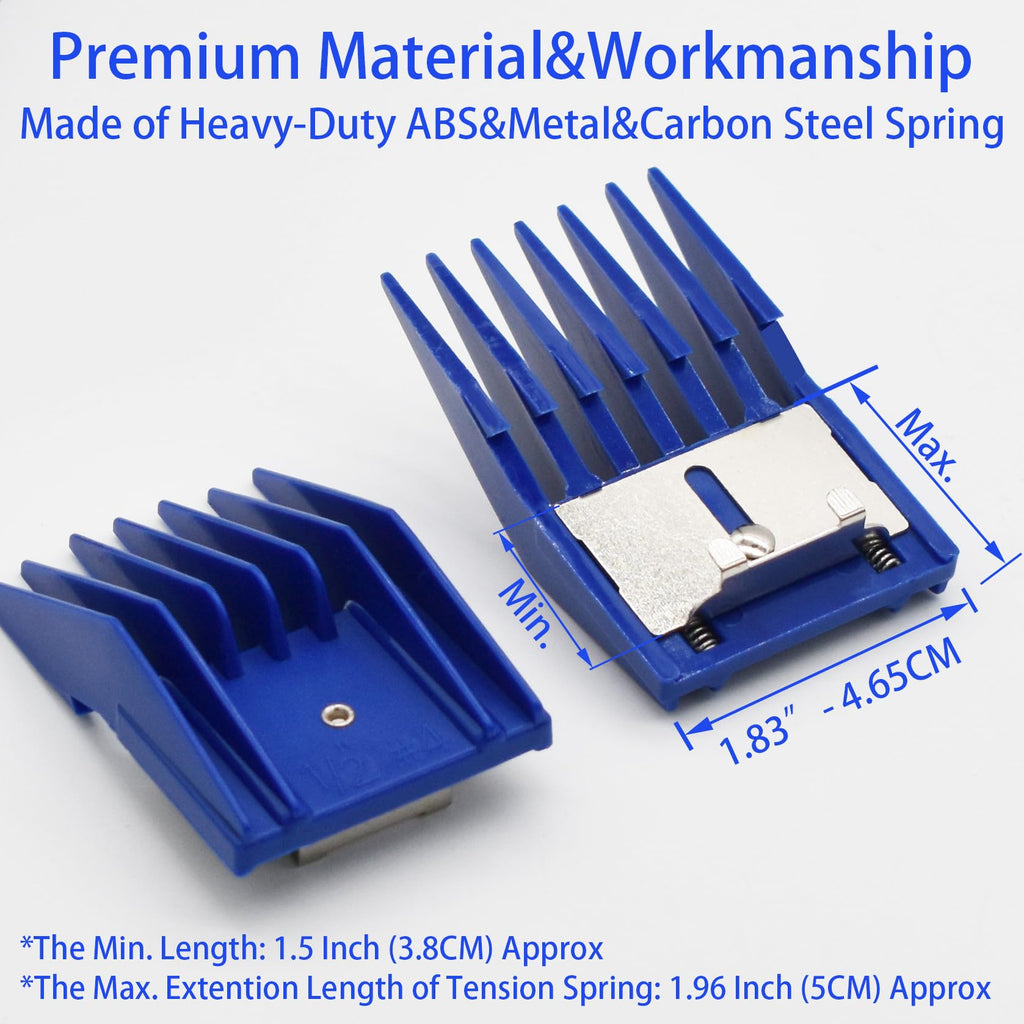 AIRERA Professional A5 Style Animal Hair Clipper Attachment Guard Guide Cutting Combs 76926-900, Compatible with Oster Classic 76 A5 Andis AG BG Wahl KM Pet Groomers (Navy, #4-1/2")