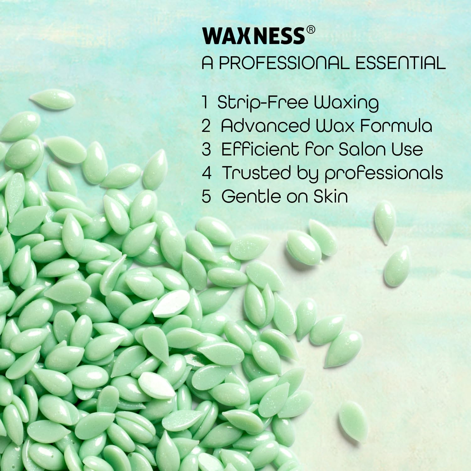 Waxness Celestial Venus Creamy Hard Wax Beads 2.2 lb (1 kg) – Rosin-Free Stripless Wax for Sensitive Areas, Low Temperature Formula, Professional Use – Made in Italy