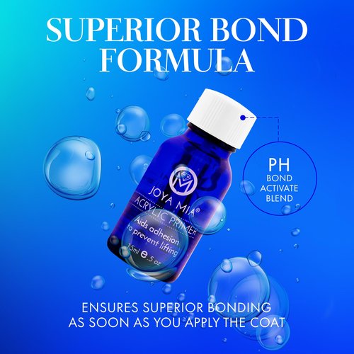 JOYA MIA pH Bond Nail Dehydrator and Primer Set, Acid-Free & Fast-Drying for Gel and Acrylic Polish, Salon-Grade Prep Coats for Shiny Nails