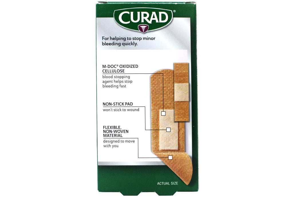 Curad Qck Stop BLD Band A Size 30ct Curad Quick Stop Blood Controlling Bandages Assorted 30ct