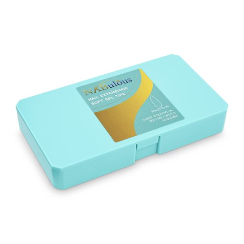NABULOUS Soft Gel Nail Tips, Stiletto XL, 360 Pieces, Full Cover, Clear, 0 Ounce (Pack of 1)