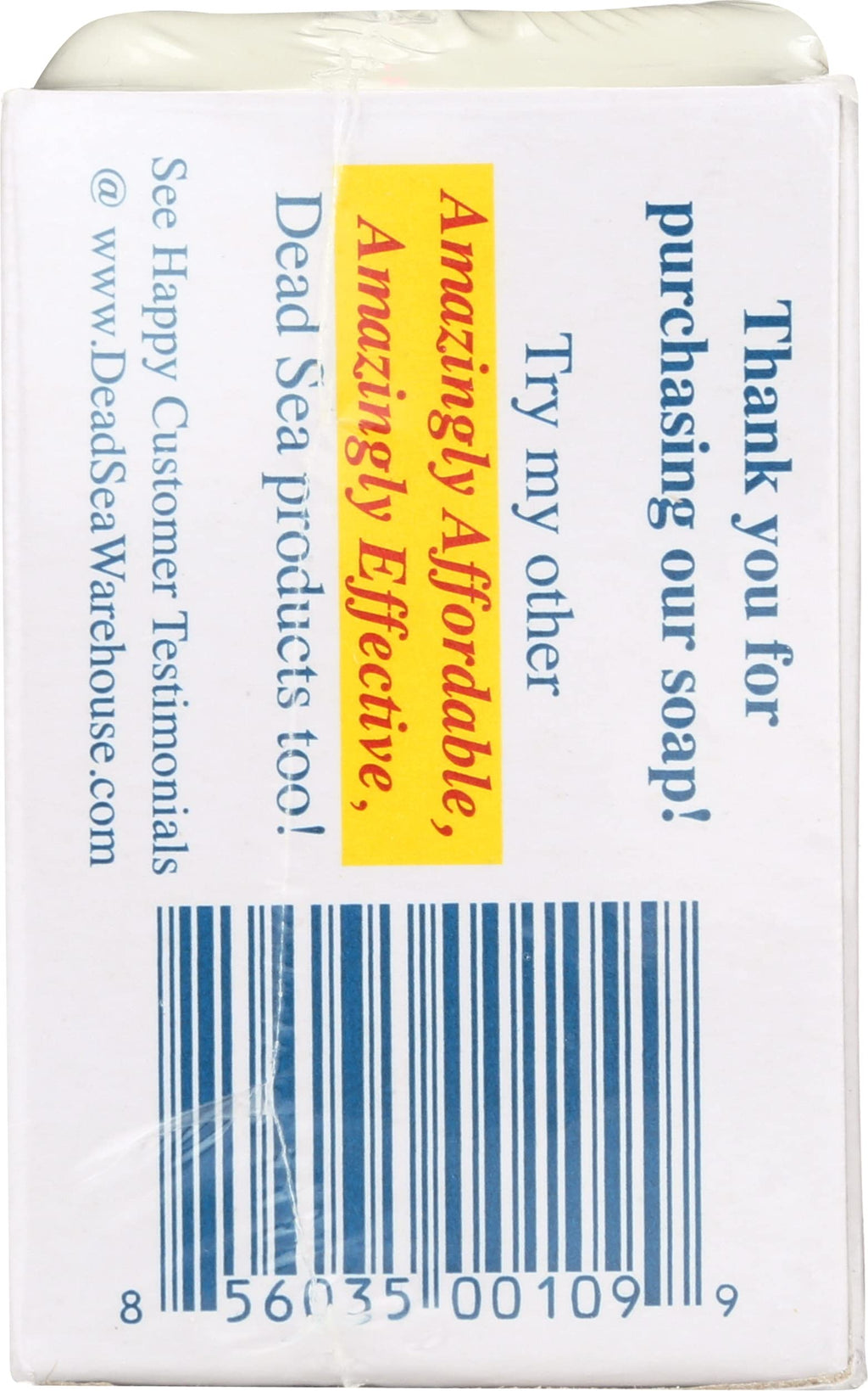 Dead Sea Warehouse - Dead Sea Salt Soap Bar - Original Face & Body Bar - Hydrating Mineral Soap for All Skin Types, Fragrance-Free - 5.2 oz