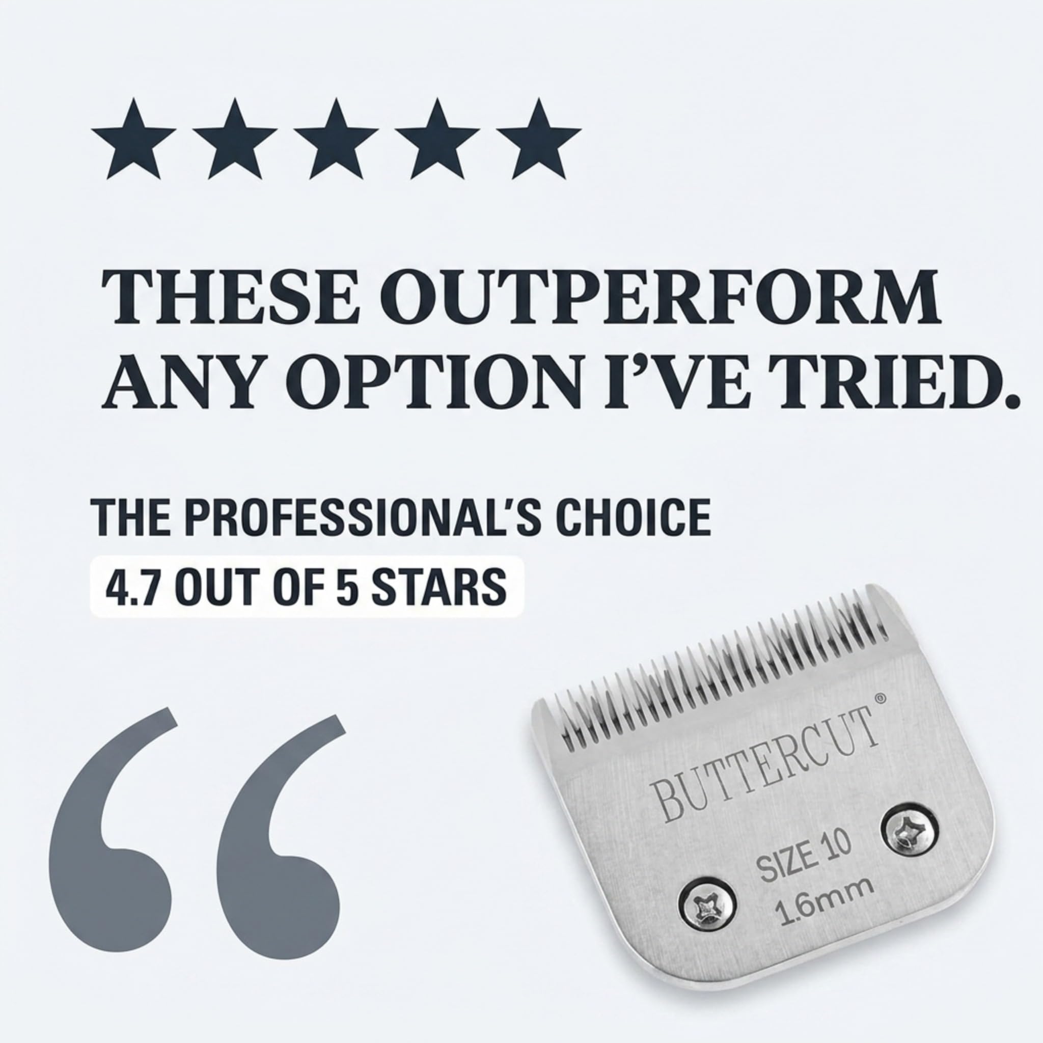 Geib Buttercut Stainless Steel Dog Clipper Blade, Size-10, 1/16-Inch Cut Length