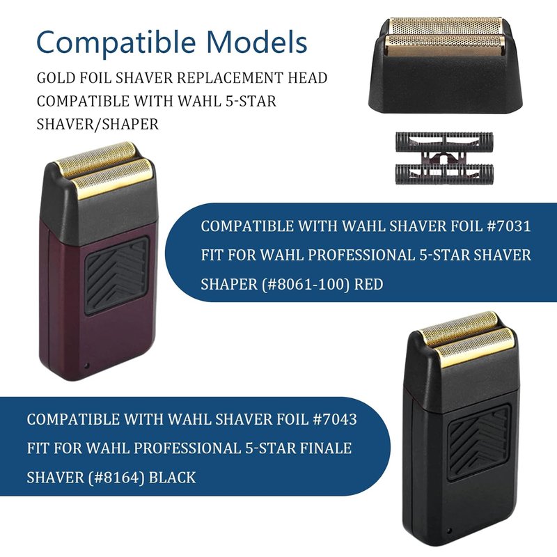 Wahl Professional 5 Star Series Replacement Foil - Gold Cutter Assembly for Smooth, Close Shaving