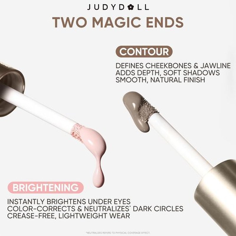 JUDYDOLL Liquid Contour - Buildable Under Eye Brightener & Highlighter | 02 Fair With Warm Undertones