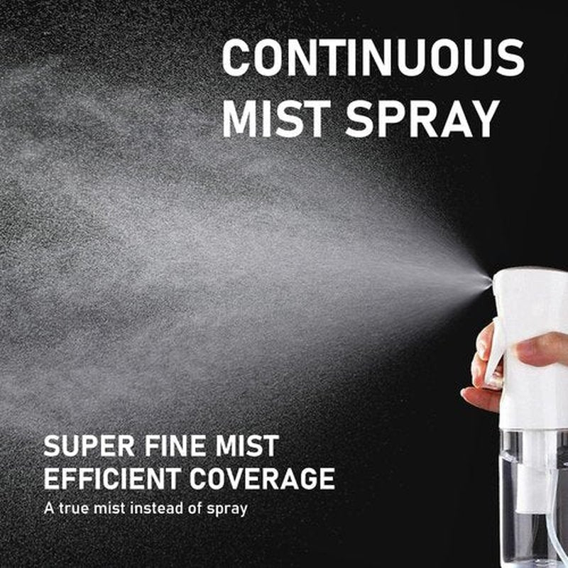ELEMSY Spray Bottle for Hair - Continuous Mister (2 Pack, 6.8 OZ) | Ultra Fine Mist for Hairstyling & Cleaning