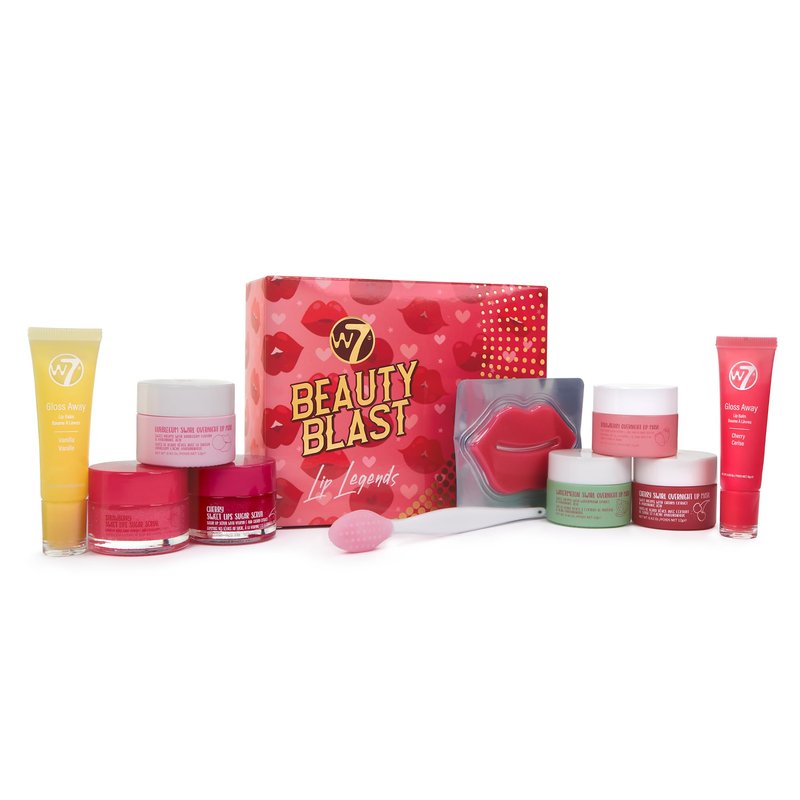 W7 Beauty Blast Lip Legends Sweet Dreams Lip Care Set - Lip Masks, Scrubs, Balms and More – Exclusive W7 Sweet Dreams Flavors Included