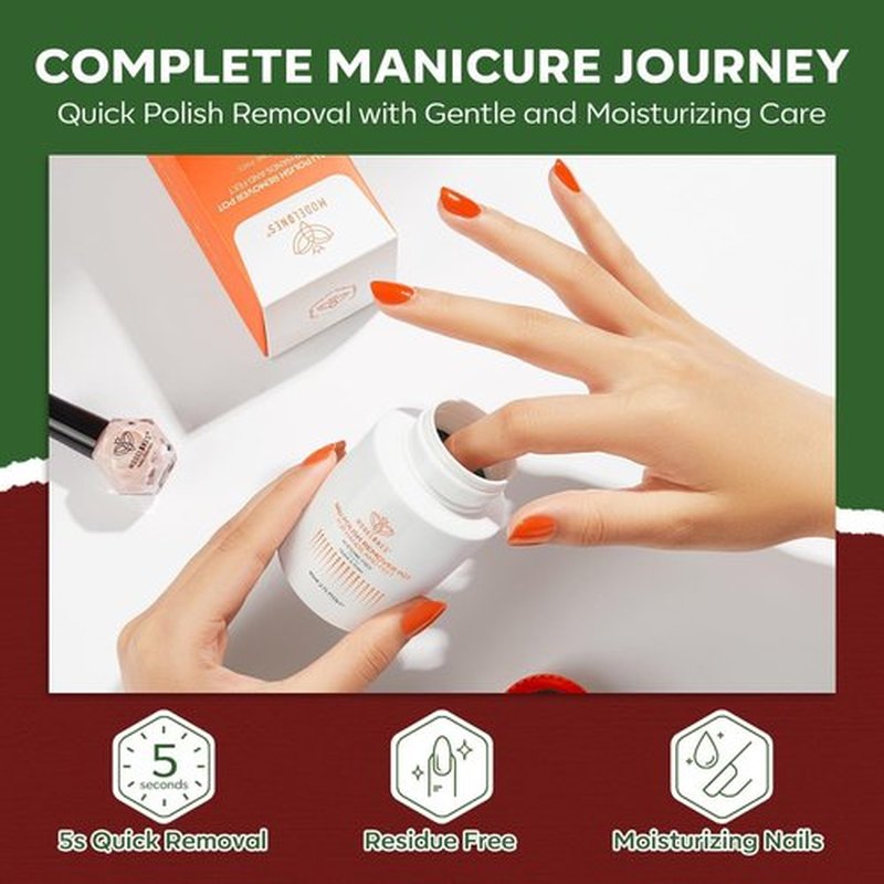 modelones Christmas Nail Polish Set 6 Colors, Red Green Pink Orange Glitter Quick Dry Mini Nail Lacquer Kit DIY Nail Art Manicure Gift for Women Girls ﻿