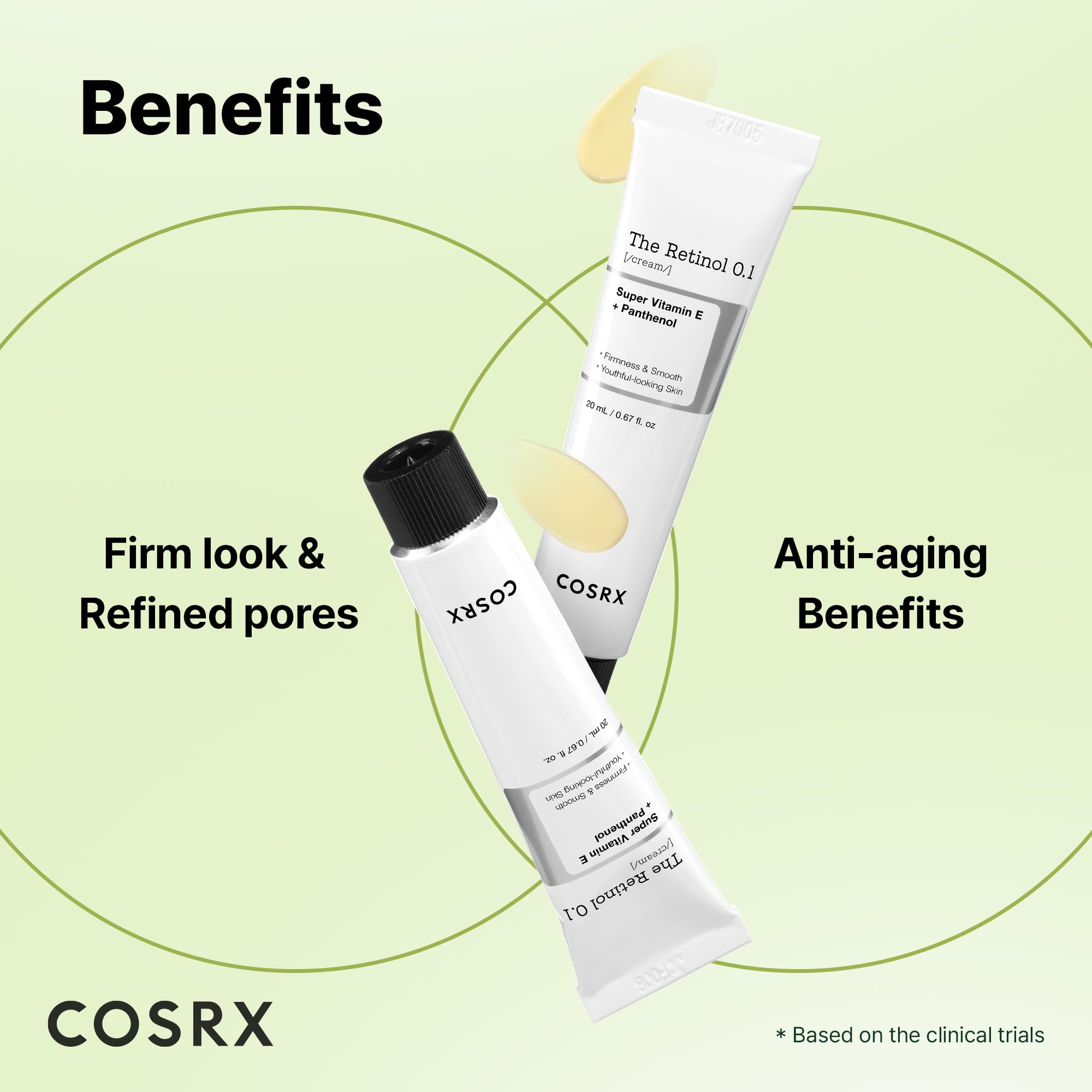 COSRX Retinol 0.1% Cream, Anti-aging Eye & Neck Cream with Retinoid Treatment to Firm Skin, Reduce Wrinkles, Skin Tightening Cream for Fine Lines & Firmness, Gentle Daily Korean Skin Care, 0.67 fl oz