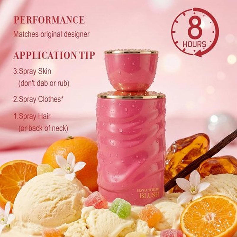 Elysian Fields Blush Eau De Parfum - Long-Lasting Vanilla, Fruity & Floral Fragrance for Women | 30ml