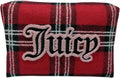 Juicy Couture Makeup Bag - Red Cosmetics Organizer with Zip Top | Travel Essentials Wedge Design