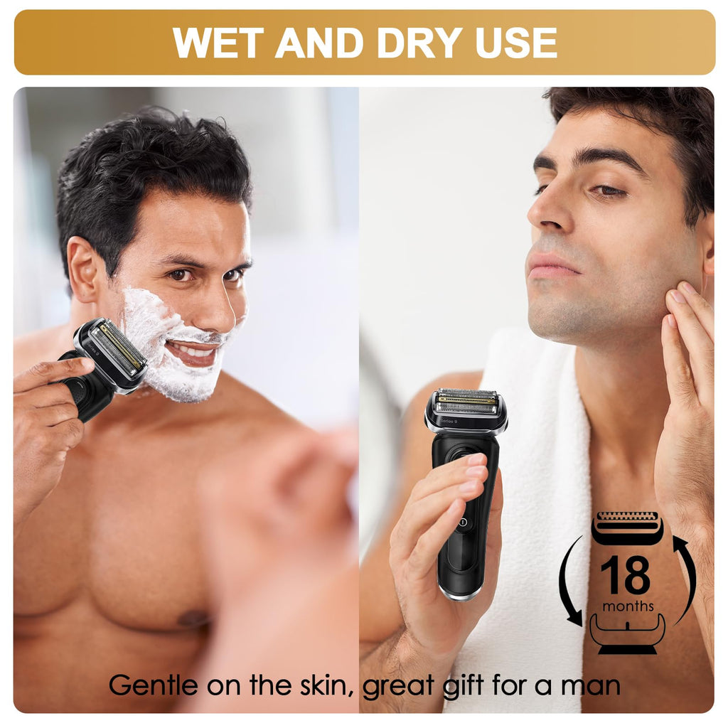 92B Series 9 Electric Shaver Replacement Head, Series 9 Shaving Razor Head S9 Foil & Cutter Razor Heads Compatible with 9290cc, 9291cc, 9370cc, 9293s, 9385cc, 9390cc, 9330s, 9296cc Etc