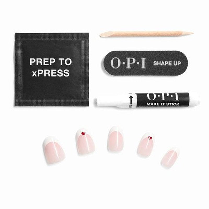 OPI On Point Press On Nails - Long Lasting, Reusable Nail Art | 30 Count in Short Round, Squoval & Almond