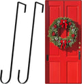 Skiennix 12" Wreath Hangers - Non-Scratch Over The Door Hooks for Holiday Decor | 2 Pack