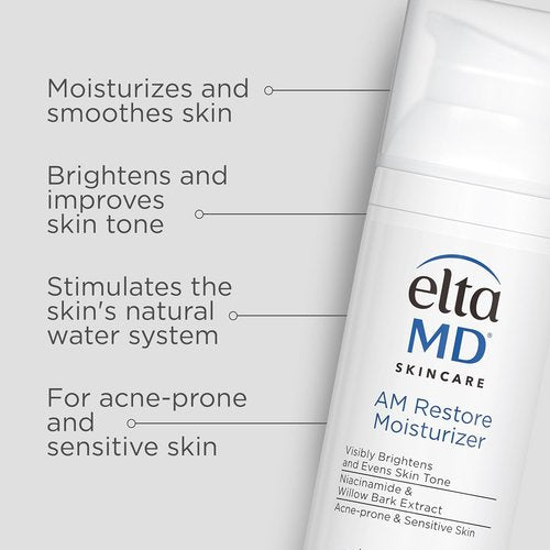 EltaMD Skin Care Kit - AM Restore & PM Restore Facial Moisturizers | Anti-Aging Eye Gel