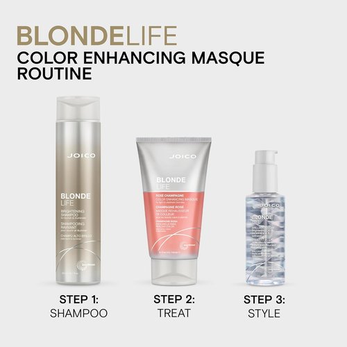 Joico Blonde Life Color Enhancing Masque - Color Depositing Treatment for Vibrant Blonde Tones | Enriched With Monoi & Tamanu Oil