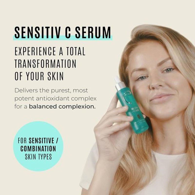 Malibu C Sensitiv C Face Serum - Brightening Vitamin C Serum for Sensitive Skin - 1 fl oz